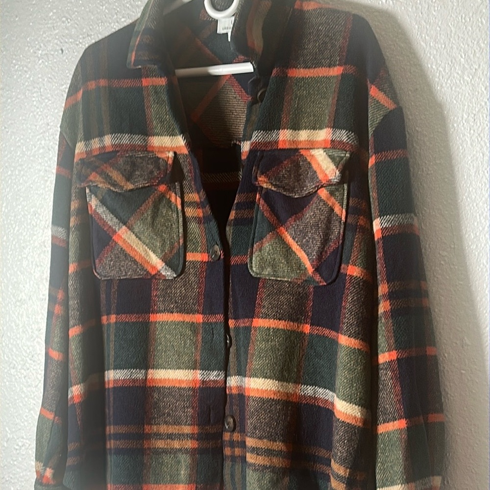 Urban Daisy Plaid Button-Up Jacket